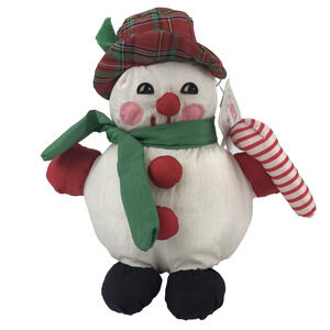 VTG International Silver Co. ParaCutes Snowman Plush 7" Nylon Parachute 1991 Tag